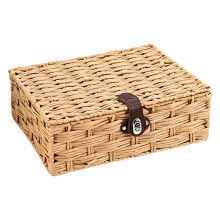 Handmade Storage Box Handwoven From Sturdy Natural Paper Rope-S