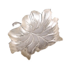 Decoratieve bladvormige sieradenbak Zinklegering-Zilver
