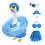 Creative Geese Pool Parties Decors Set Feature Waterproof-Blue 1