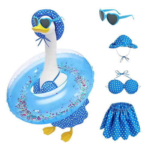 Creative Geese Pool Parties Decors Set Feature Waterproof-Blue