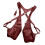 Classical PU Leather Hiking Vest Pack With Multiple-Claret 1