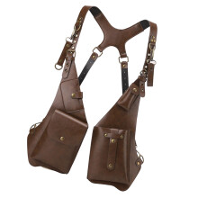 Practical Crossbody Chest Bag with Expandable Storage-brown