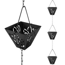 Donkere metalen regenketting 8,5ft voor tuindecoratie en