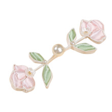 Retro Cheongsam-knop Parels Bloem Chinese knoopknop voor-1
