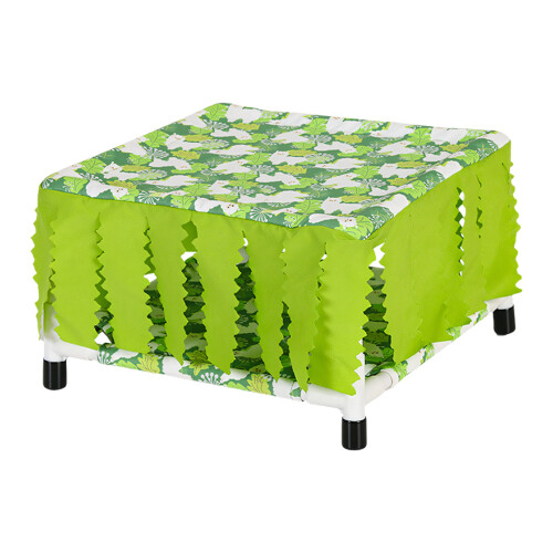 2 Layered Rabbit Hideouts Bed With Ventilated Cloth And-Green