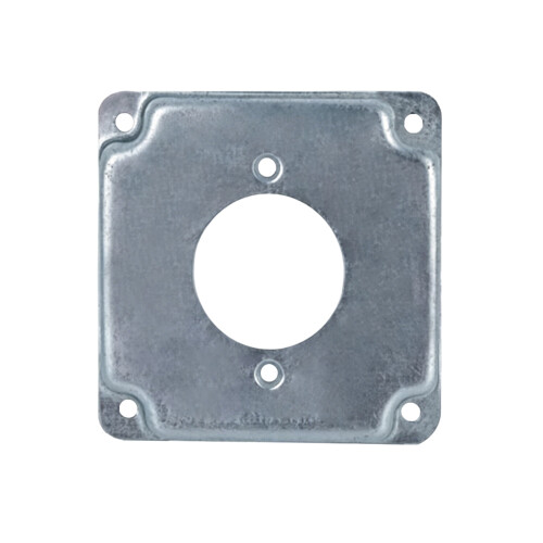 4x4Inch Receptacle Electrical Box Cover-center round panel