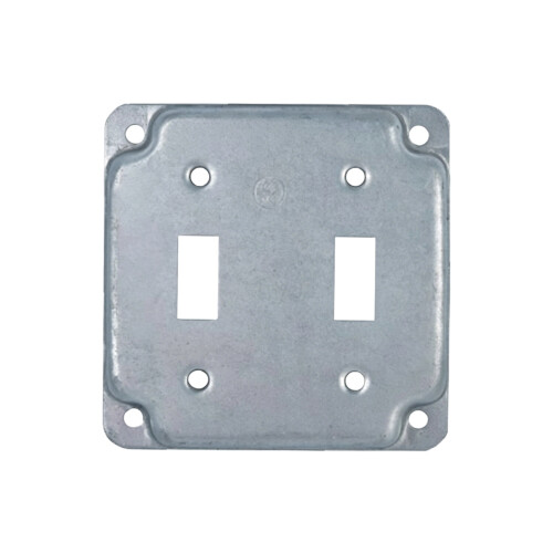 4x4Inches Electrical Outlet Cover Plate-Double toggle panel