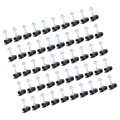 Cable Clips with Screws Fastener Power Cables Organizers-Black