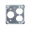 Modern Receptacle Electrical Box Cover 4X4Inch-3 round panel 1