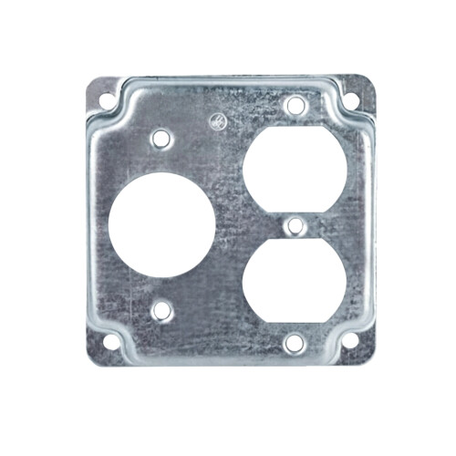 Modern Receptacle Electrical Box Cover 4X4Inch-3 round panel