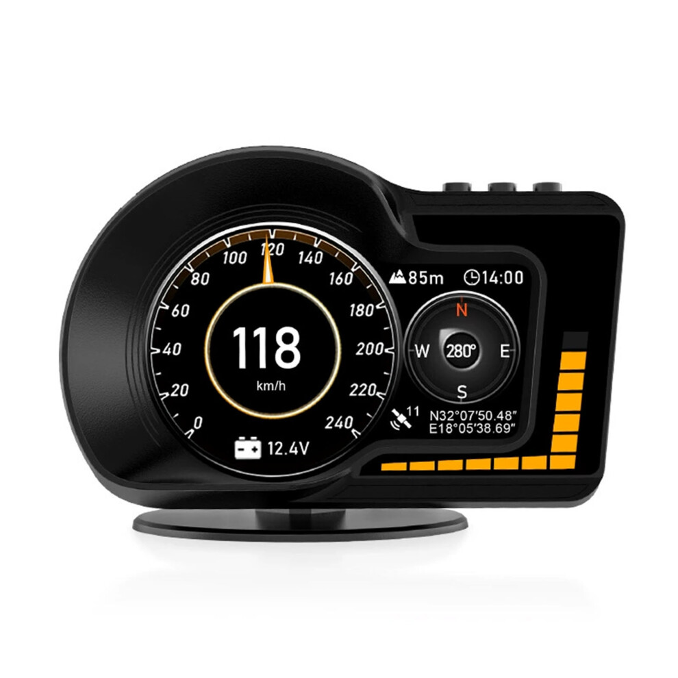 Universal Auto Hud Display With Obd2 Small For Speed Rpm Voltage 7704001250749