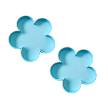 Mahjong dobbelstenen lade met stevige basis bloemplaat-Blauw