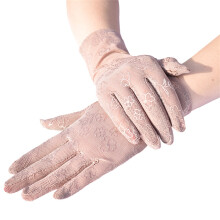 Zwarte handschoenen voor dames en meisjes in themafeest-roze