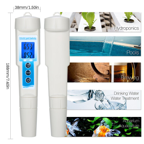 5in1 PH EC TDS Salinity Tester