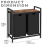 Laundry Hamper with Two Pull-Out and Removable Liner Bags, Clothes Sorter Laundry Baskets 6