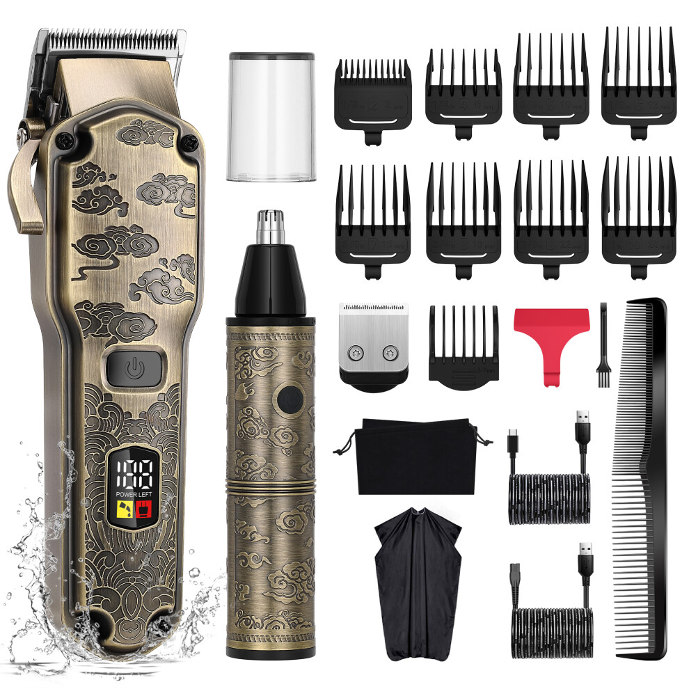 Hatteker Hair Clipper Beard Trimmer Nose Ear Trimmerlong Hair Clipper 3 In 1
