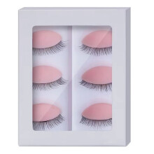 Replacement Eyelids for Eyelash Mannequin , Removable Eyelid with Eyelashes Extension Training Lash Mannequin  C