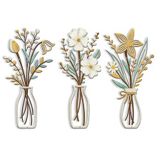 Metalen bloemen wanddecoraties Bloemen kunst aan de muur-B396 8