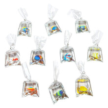 10Pcs Colorful Resin Fish Pendants For Handmade Jewelry Making