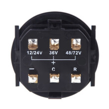 2X 12V/24V/36V/48V/72V LED Digital Battery Status Charge Indicator with Hour Meter Gauge Black
