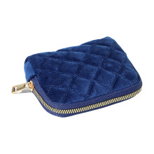 Vintage Velvets Jewelry Box with Zipper Closure Perfect-BLEU1
