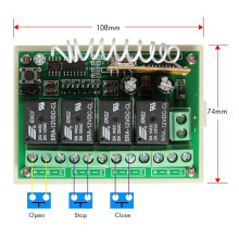 12V 4CH Channel 433Mhz Wireless Remote Control Integrated Circuit with 4 Transmitter DIY Replace Parts Tool Kits