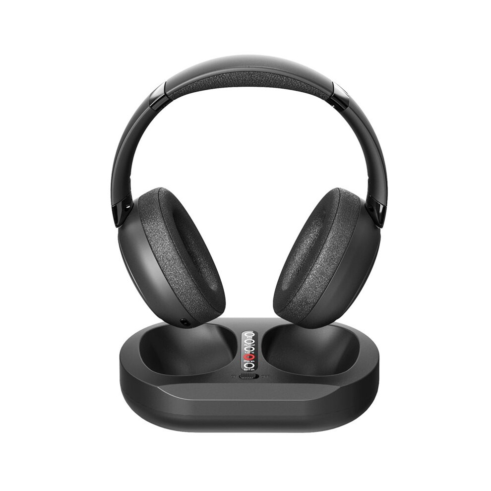 2.4G Wireless Headphones For Tv Watching With Charging Dock, Fit For Seniors, No Audio Delay Blutooth Headphones Black 6032827885731