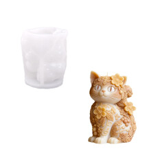 Detailed Felines Silicone Mould For Handmade Candle Measuring