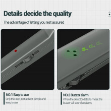 Metaaldetector DM3004A Handalarm Hoge Gevoeligheid Metaalscanner Beveiligingscontrole Pinpointer Zoekspoel