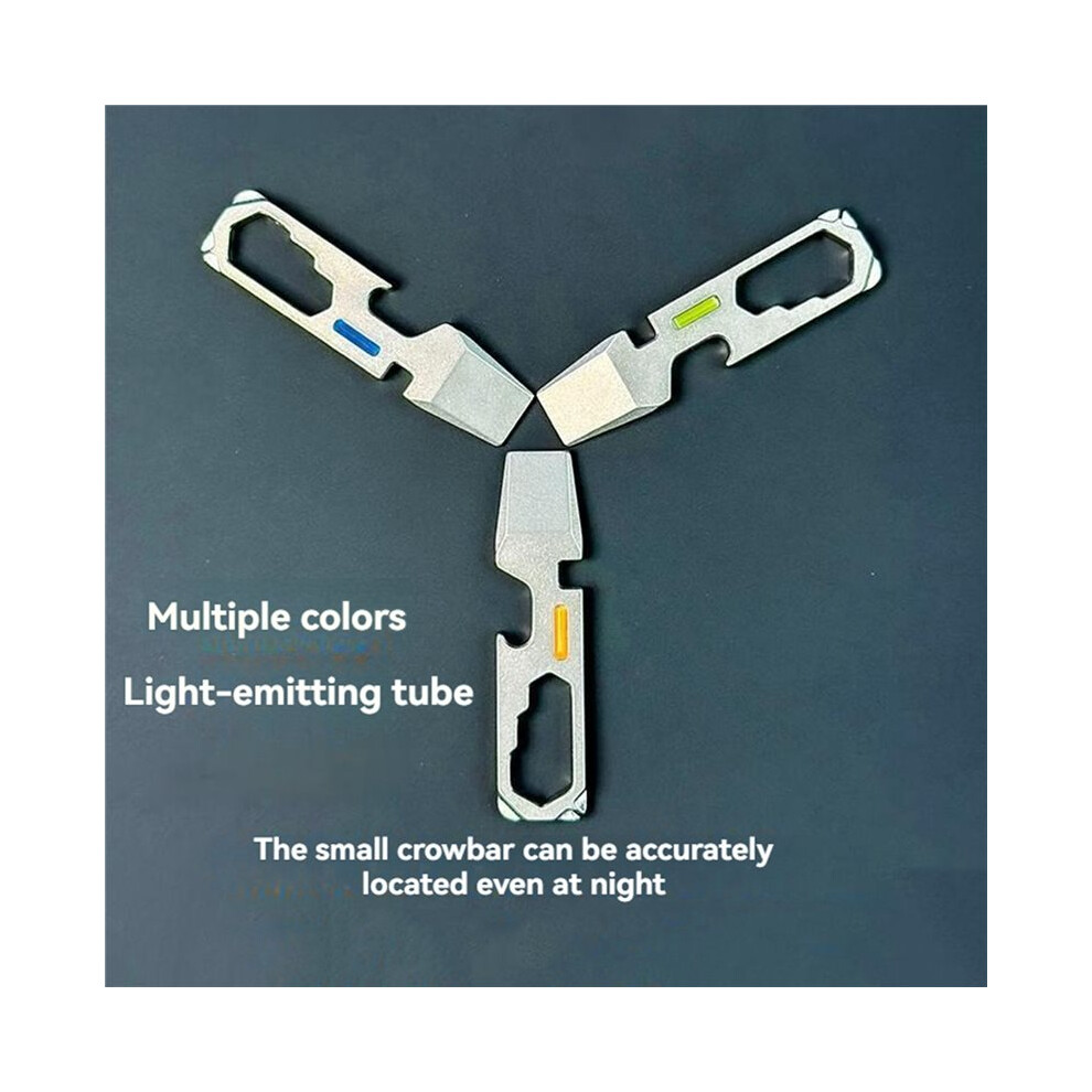 1Pc Multi Functional Tool Keychain - Titanium, Compact Outdoor Gear 4713445002169