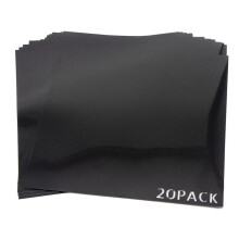 20 Pack 7.5mil Opaque Black Plastic Sheets, 12X12 Inch Stencil Paper for , Laser Cutting, Template Plastic