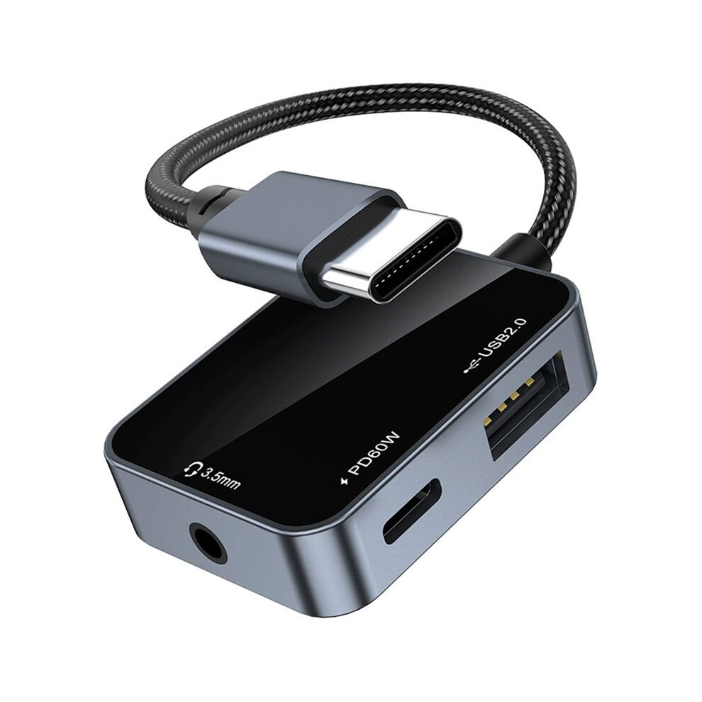 Usb C To 3.5Mm Audio Adapter Usb C Headphone Adapter With Usb Otg Data Port & 60W Pd Charging Converter 6032748658155