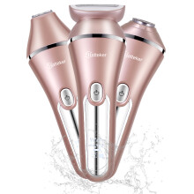 Depiladora y afeitadora femenina Hatteker RSCX-9612 para rostro, axilas y zona del bikini, con clasificación IPX7, rosa