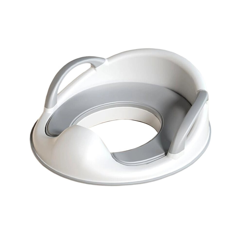 Toddler Potty Training Toilet  with Handles, Non-Slip Rubber Rim, Urine Guard, Fits Round & Oval Toilets