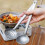 Long Handle Titanium Spoon Thicken Long Handle Soup Spoons for Hot Pot Scoops Colander Home Kitchen Tableware 2pc 4