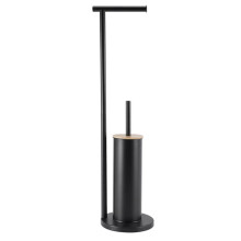 Minimalistische Staande Tissuehouder - 2-in-1 Toiletborstel en Rolhouder - Toiletpapierplank voor de Badkamer.