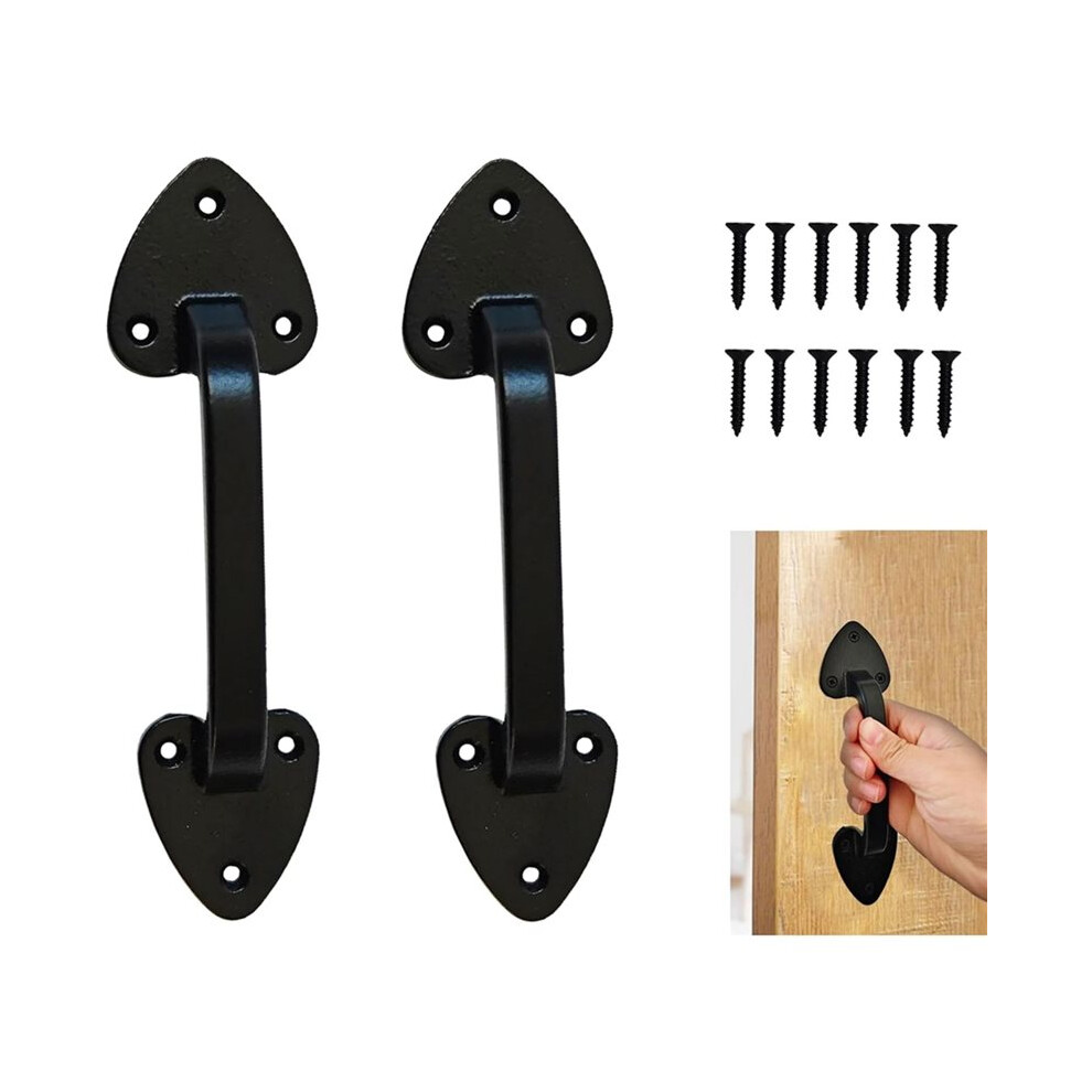 Heavy Duty Barn Door Handles, 7.5 Inch Cast Iron Gate Handles, For Outdoor Gate, Shed & Barn Door, With Mounting Screws 6032748695617