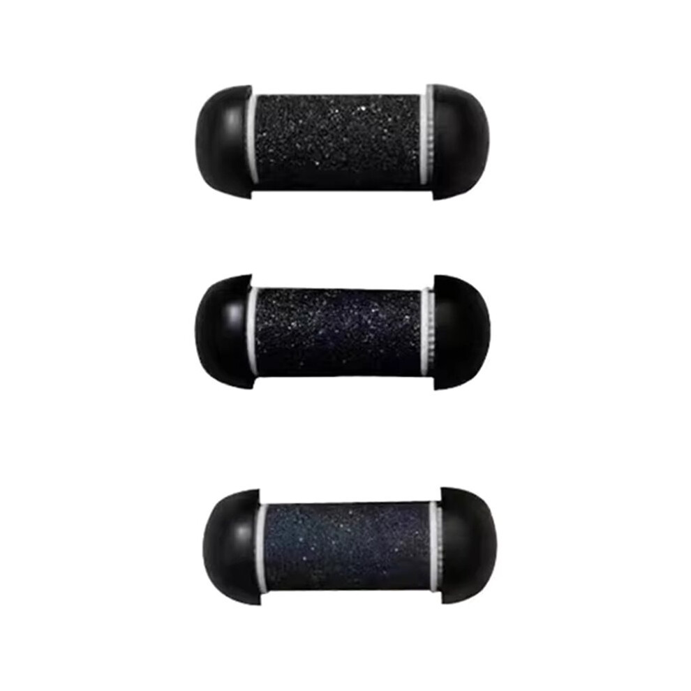 Replacement Heads for Foot Callus Remover Grinder, 3pcs Quartz Fine Medium Coarse for Pedicure Electric Foot File Black