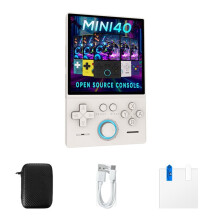 MINI40 Retro Game Console 4.0Inch IPS HD Screen Open Source Linux System 18000+ Games 30+ Emulators with 64G Card B