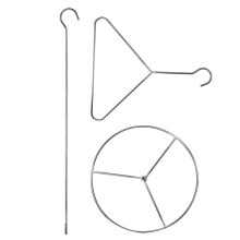 Turkey Fryer Rack Kit with Lifter Hook Stainless Steel Vertical Chicken Skewer for Thanksgiving Day and More