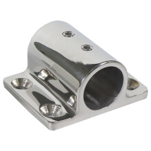 Durable 316 Stainless Steel Marine Boat Hand Rail Fitting 90 Degree Stanchion Rectangle Base Mount,25mm