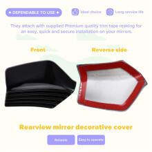 1Pair Black L&R Rearview Mirror Trim Cover for Goldwing GL1500 ALL GL 1500 1988-2000 Mirror Back Accents Shells