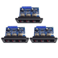 3X 2.1 Channel Digital Power Amplifier Board 2X25W+50W 5.0 Subwoofer Class D Audio Amplifier Board 12-20V