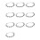 10X Collier/Choker Gothique de Rivets Punk en Metal de Perles 1