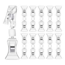 100 Pcs Double Sided Logo Clip Logo Display Clip Logo Holder for Label Clothing Business Card Retail