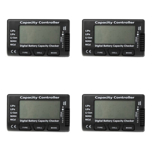 4X RC Cellmeter 7 Digital Battery Capacity Checker Controller Tester Voltage for LiPo Life Li-Ion NiMH Nicd Cell Meter