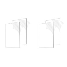 4Pcs 1/8In Thick (3mm) Acrylic Sheets, Clear Cast Acrylic Glass 8x12In for Signs DIY Display Projects,