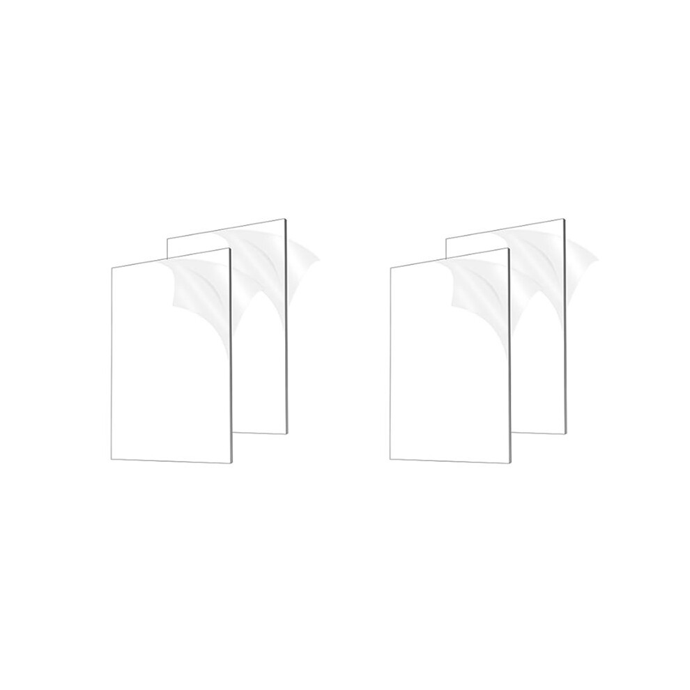 4Pcs 1/8In Thick (3Mm) Acrylic Sheets, Clear Cast Acrylic Glass 8X12in For Signs Diy Display Projects, 6031735431238