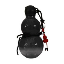 Garrafa de Água Estilo Cabaça com Inspiração Retrô Chinesa 800ML Garrafa de Água Cabaça  Garrafa de Água de Viagem Cabaça para Academia Preta
