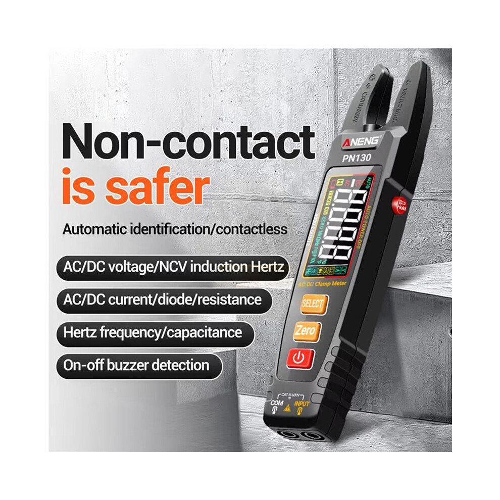 Aneng Clamp Meter Digital Multimeter Aneng Pn130 4000 Counts Ac/ Voltage Capacitance Ncv Ohm Voltage Current Meter Hz Test 4713600369014